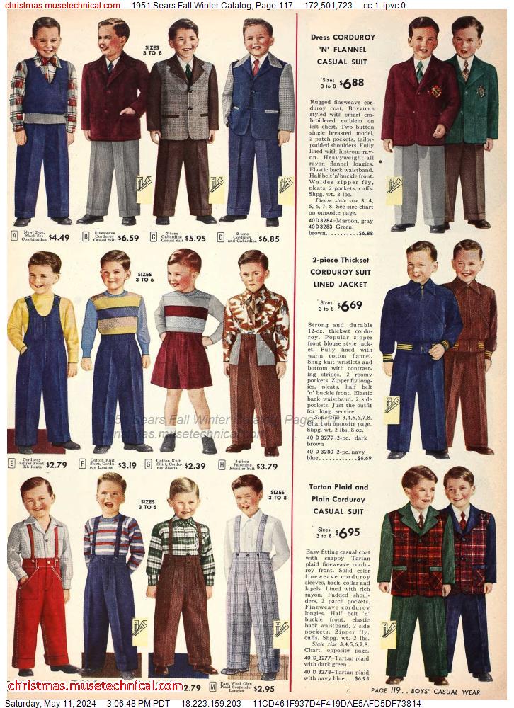 1951 Sears Fall Winter Catalog, Page 117