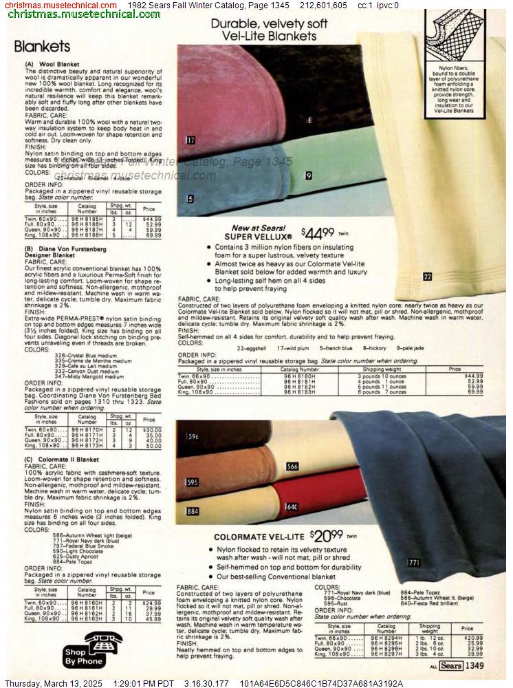 1982 Sears Fall Winter Catalog, Page 1345