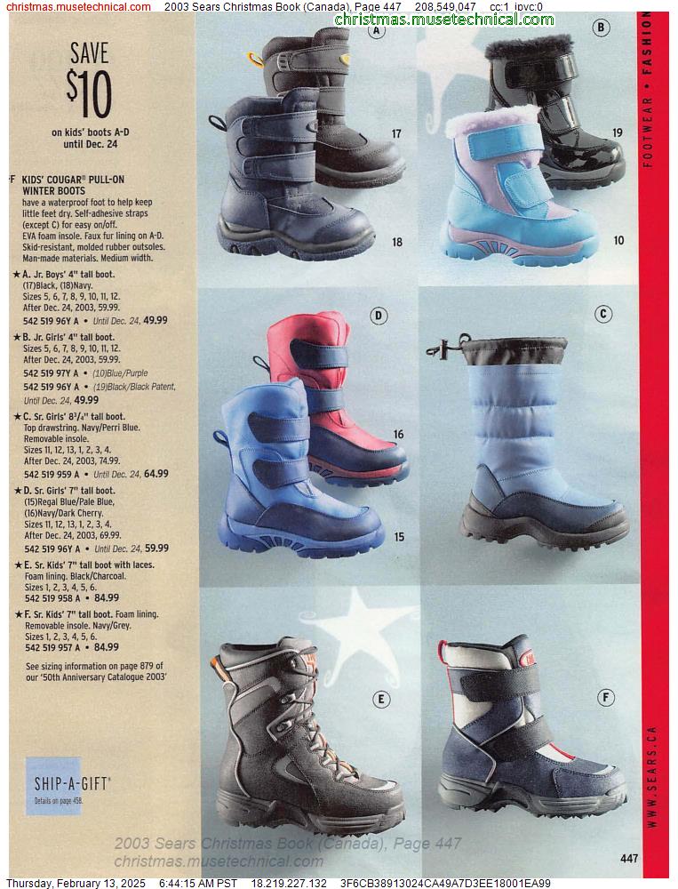 2003 Sears Christmas Book (Canada), Page 447