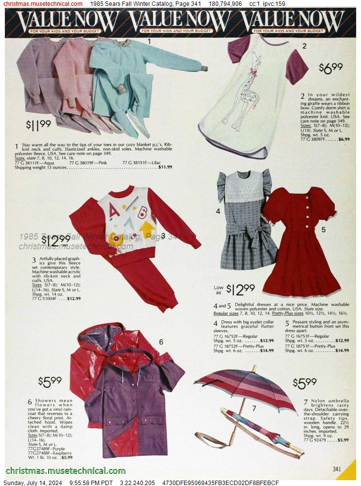 1985 Sears Fall Winter Catalog, Page 341