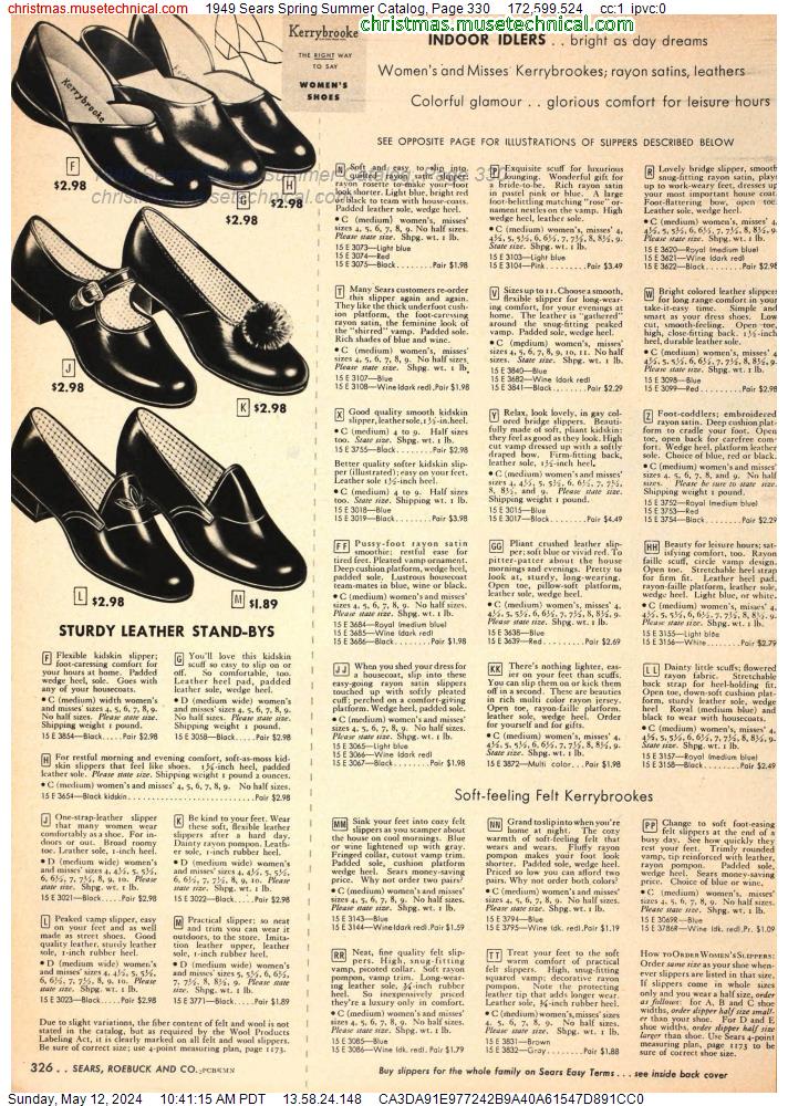 1949 Sears Spring Summer Catalog, Page 330
