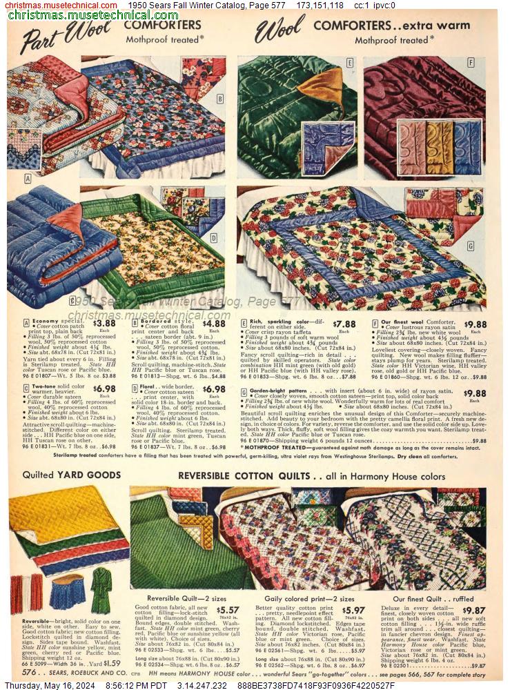 1950 Sears Fall Winter Catalog, Page 577