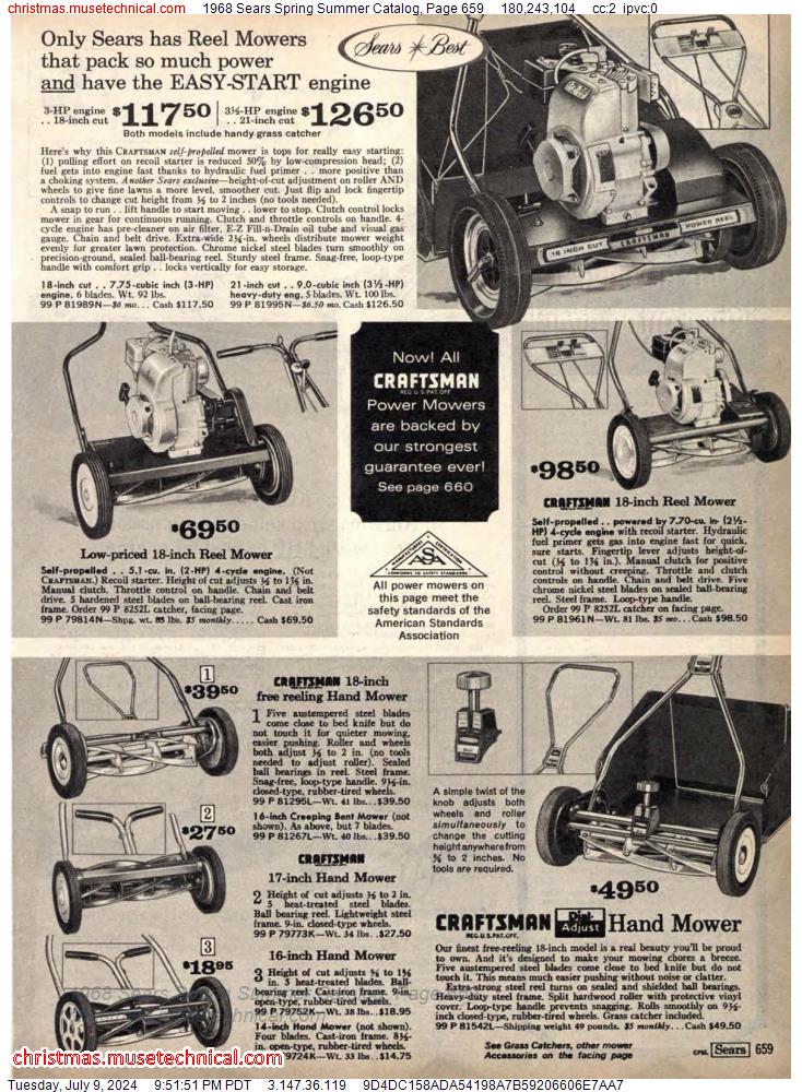 1968 Sears Spring Summer Catalog, Page 659