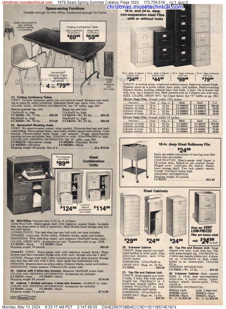 1978 Sears Spring Summer Catalog, Page 1022