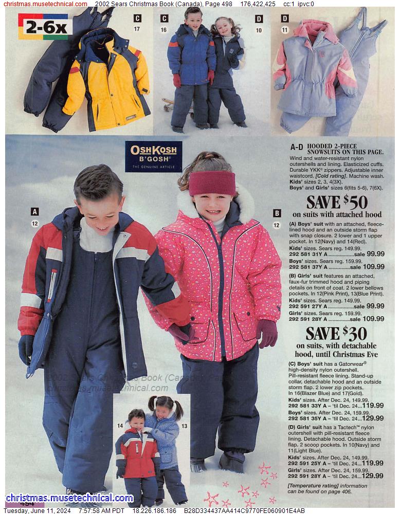 2002 Sears Christmas Book (Canada), Page 498