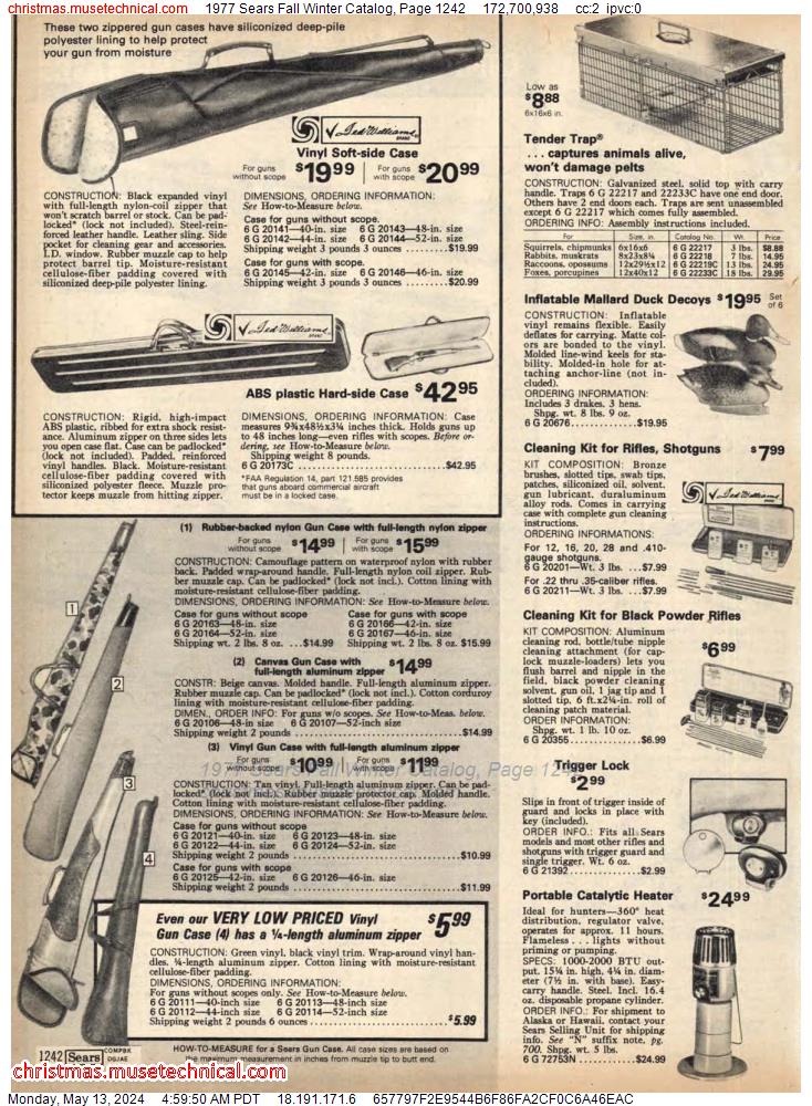 1977 Sears Fall Winter Catalog, Page 1242