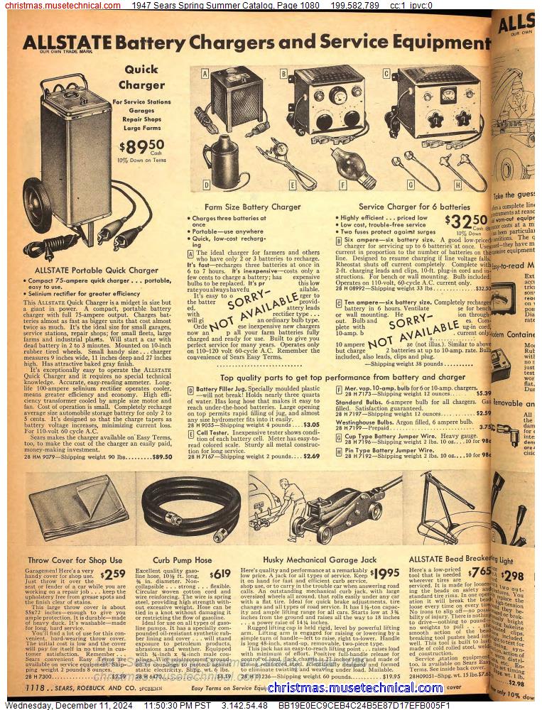 1947 Sears Spring Summer Catalog, Page 1080