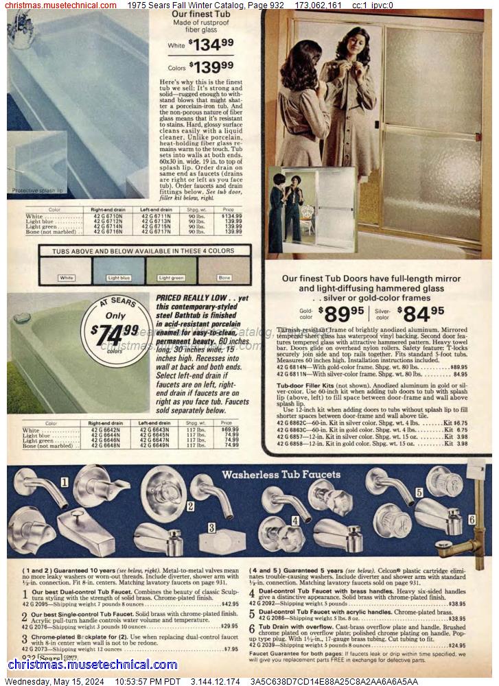 1975 Sears Fall Winter Catalog, Page 932