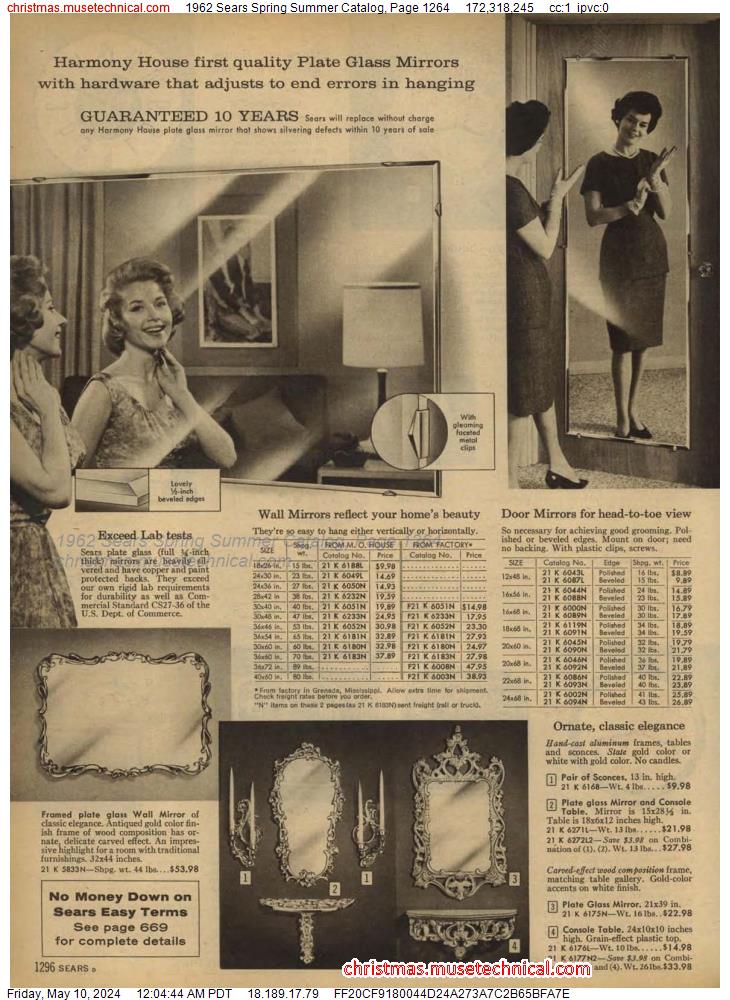 1962 Sears Spring Summer Catalog, Page 1264