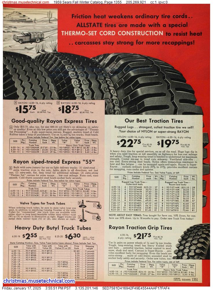 1959 Sears Fall Winter Catalog, Page 1355