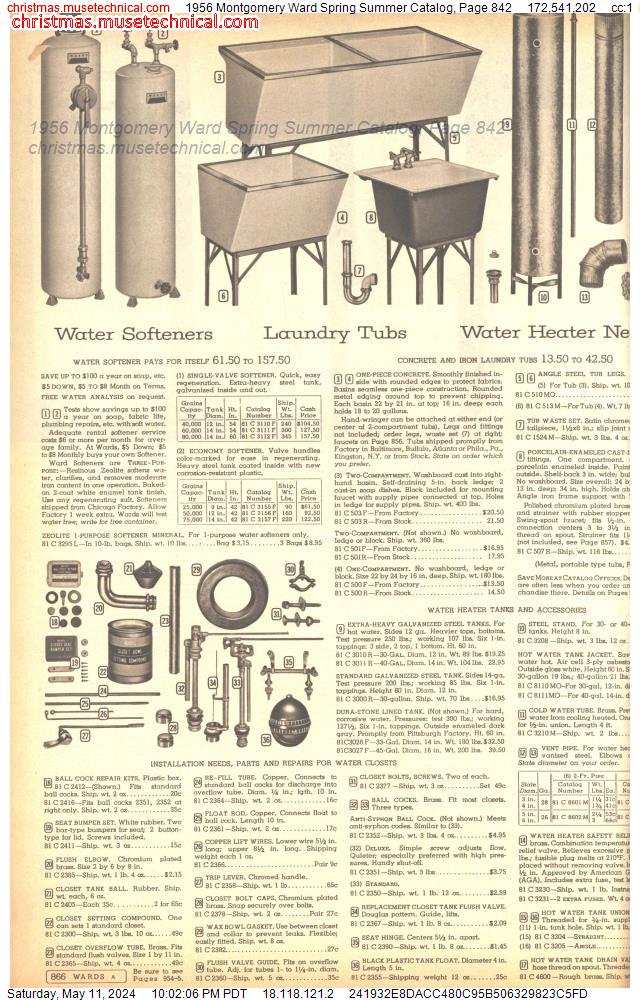 1956 Montgomery Ward Spring Summer Catalog, Page 842