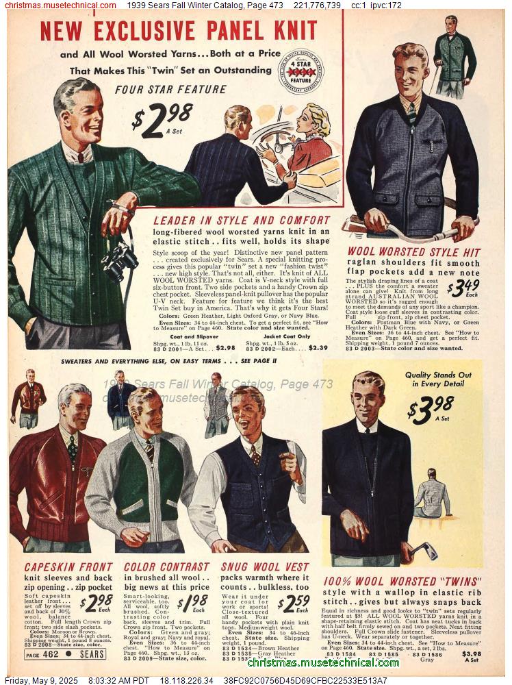 1939 Sears Fall Winter Catalog, Page 473