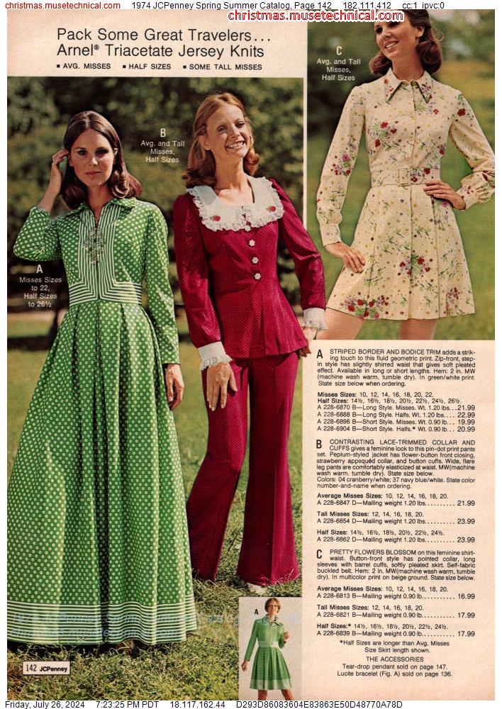 1974 JCPenney Spring Summer Catalog, Page 142