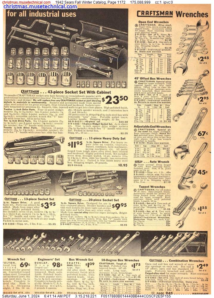 1942 Sears Fall Winter Catalog, Page 1172