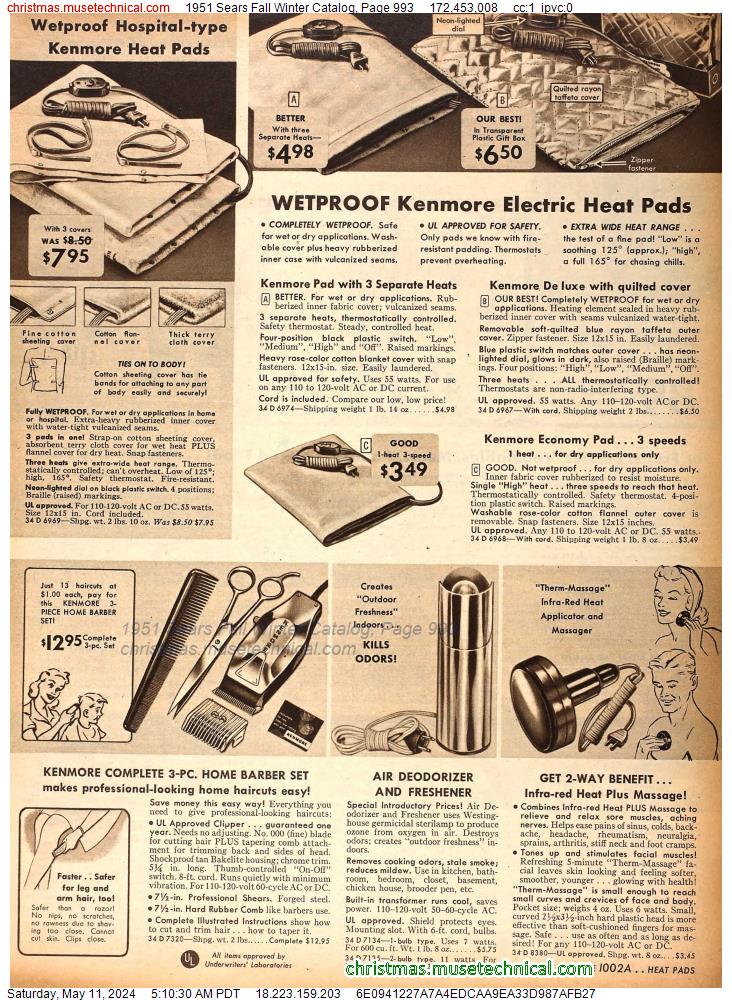 1951 Sears Fall Winter Catalog, Page 993