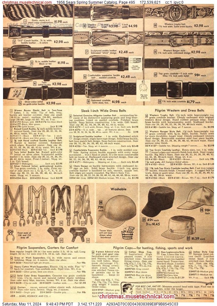 1956 Sears Spring Summer Catalog, Page 495
