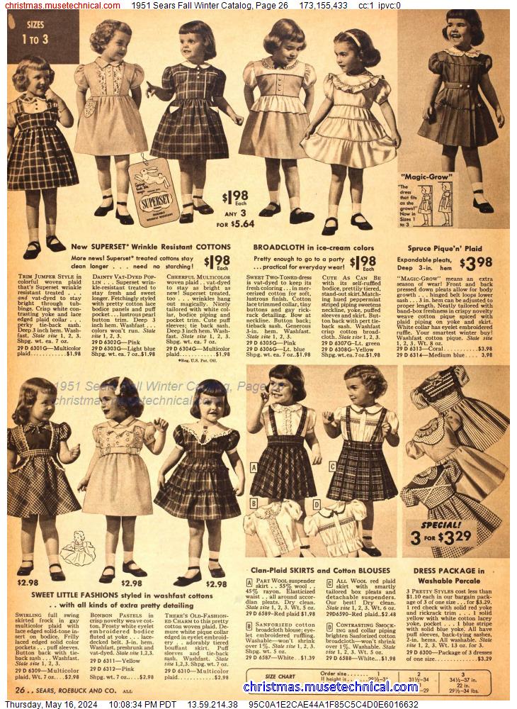 1951 Sears Fall Winter Catalog, Page 26