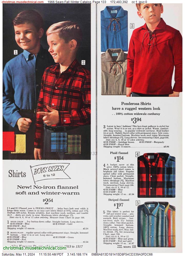 1966 Sears Fall Winter Catalog, Page 133 - Catalogs & Wishbooks