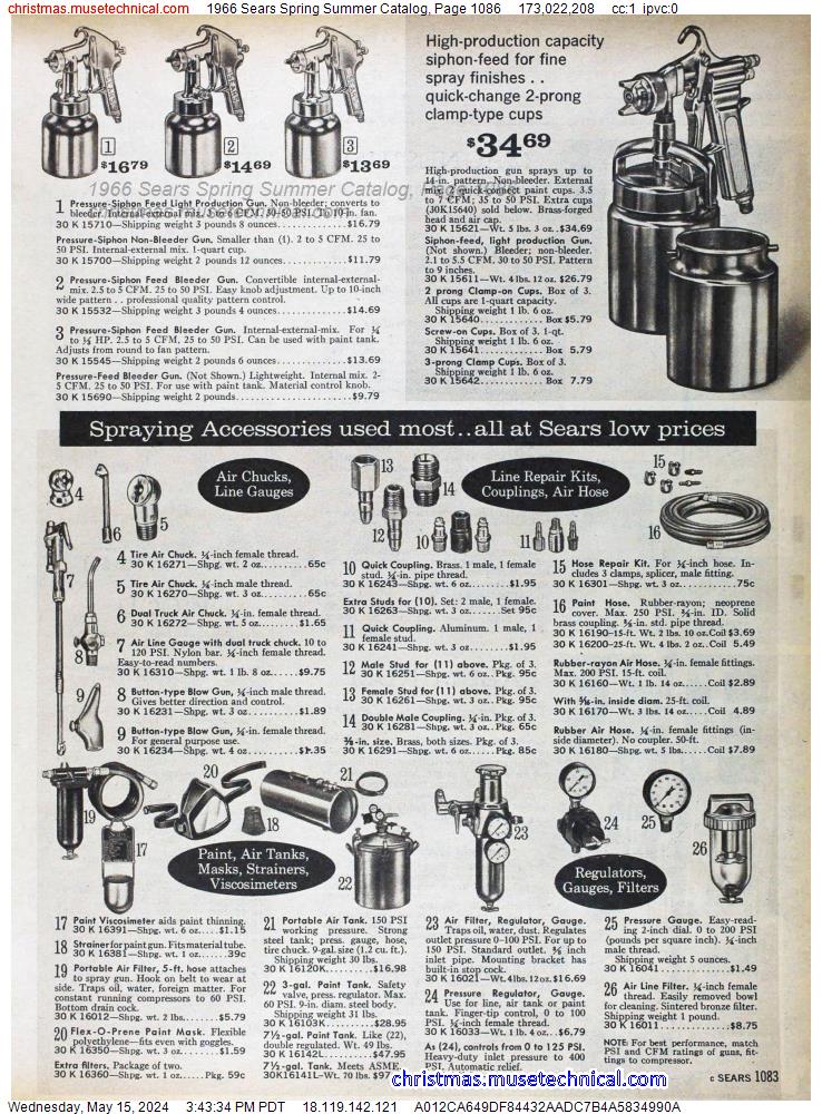 1966 Sears Spring Summer Catalog, Page 1086