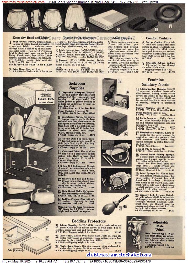 1968 Sears Spring Summer Catalog, Page 542
