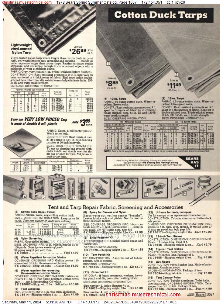 1978 Sears Spring Summer Catalog, Page 1067