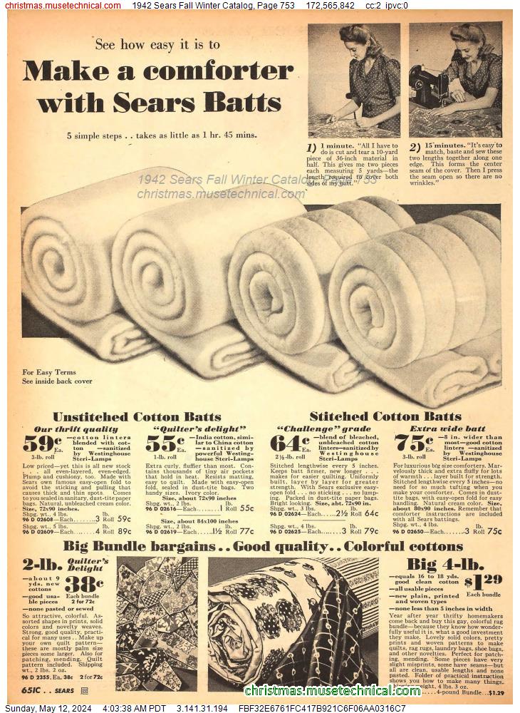 1942 Sears Fall Winter Catalog, Page 753