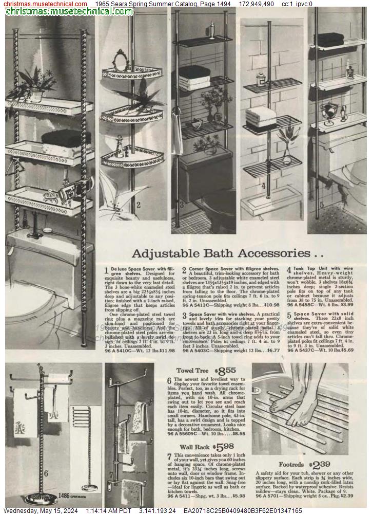 1965 Sears Spring Summer Catalog, Page 1494