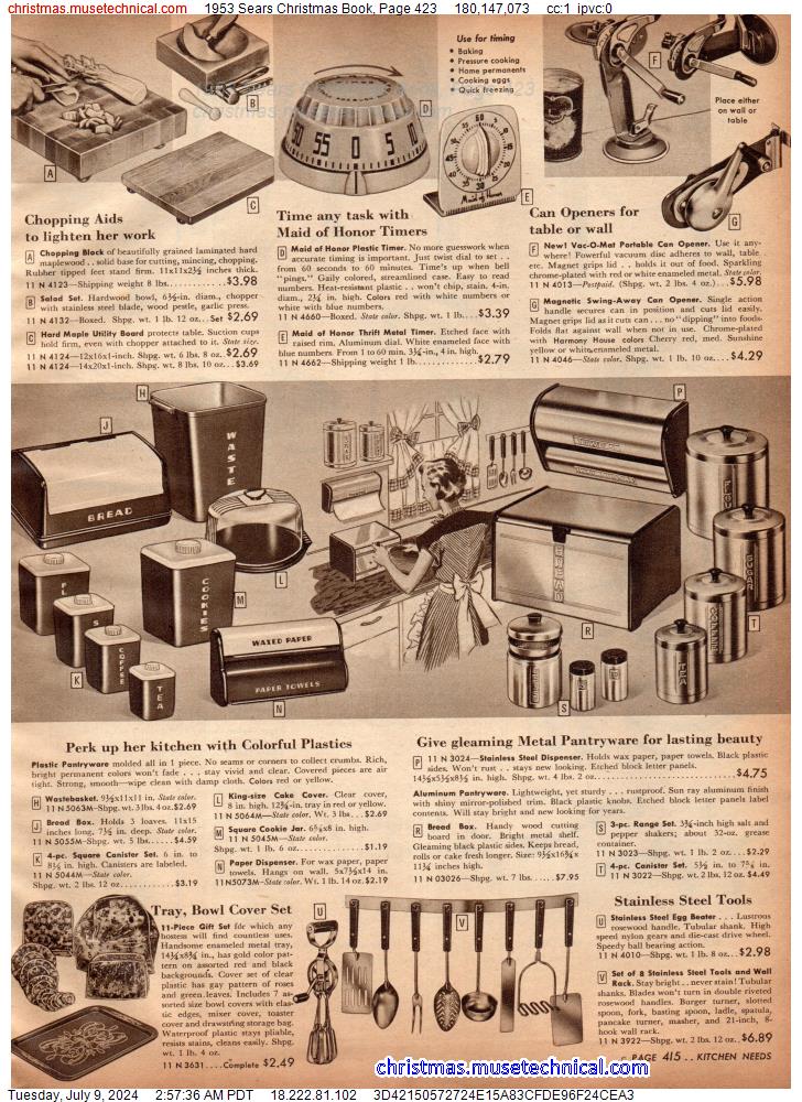 1953 Sears Christmas Book, Page 423