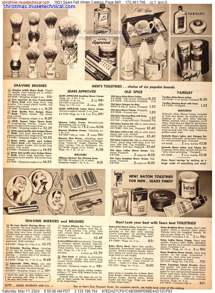 1951 Sears Fall Winter Catalog, Page 960