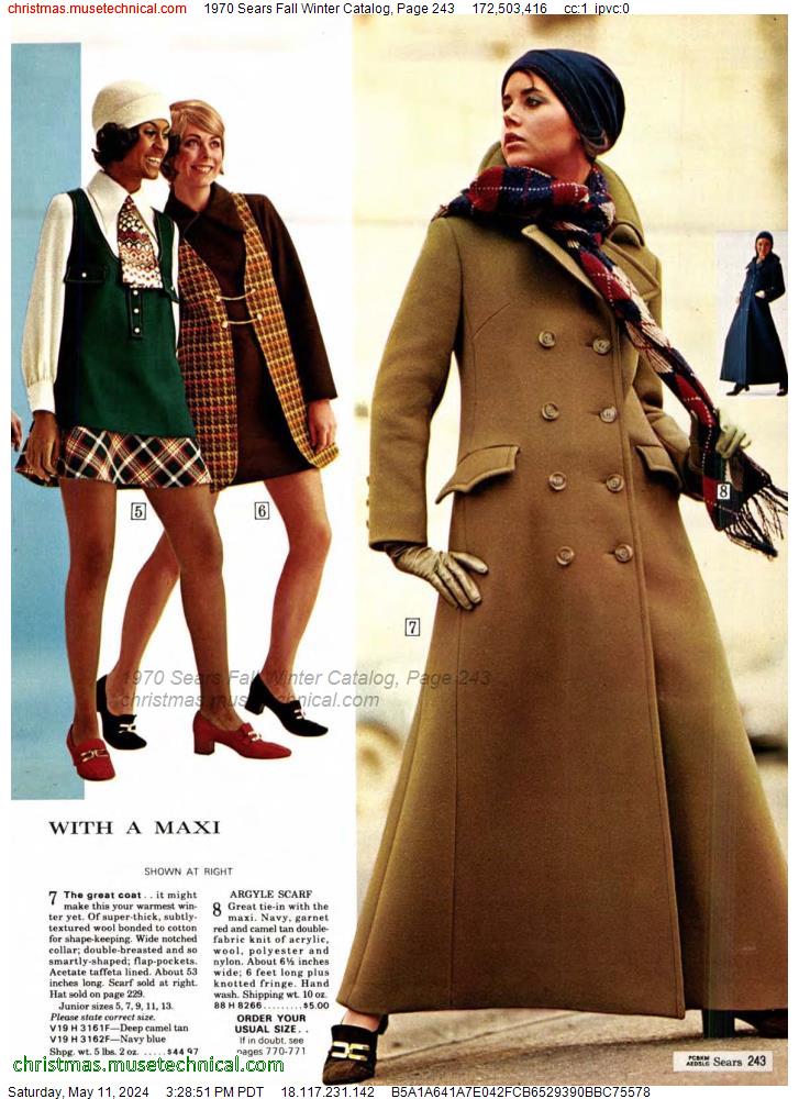 1970 Sears Fall Winter Catalog, Page 243