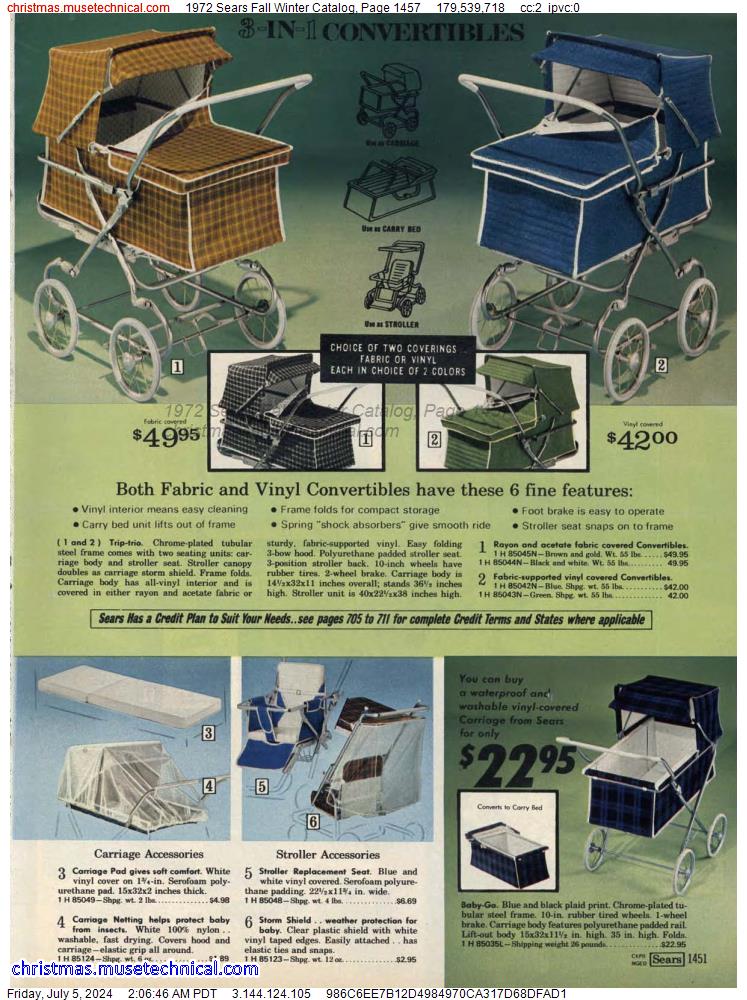 1972 Sears Fall Winter Catalog, Page 1457