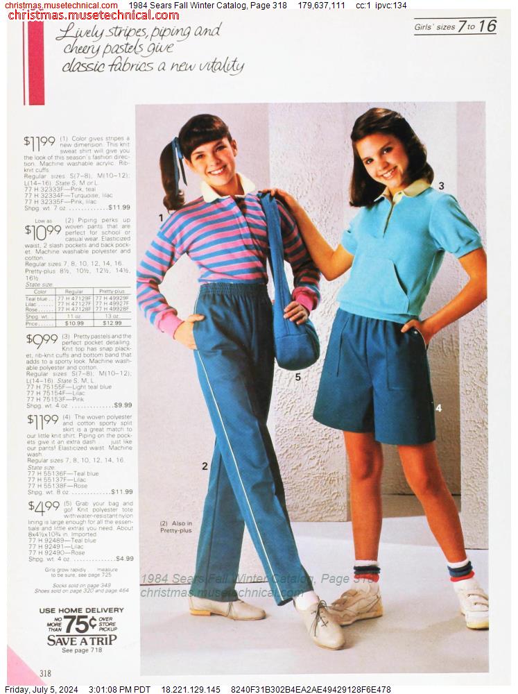 1984 Sears Fall Winter Catalog, Page 318