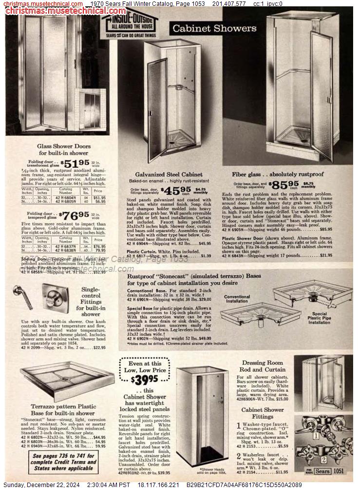 1970 Sears Fall Winter Catalog, Page 1053