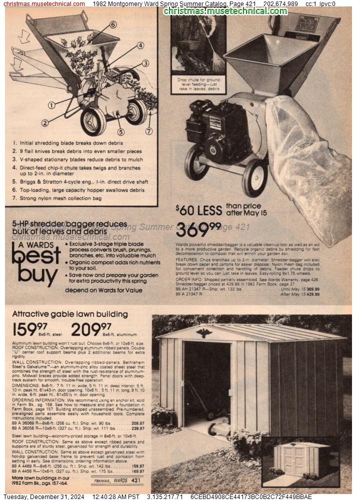 1982 Montgomery Ward Spring Summer Catalog, Page 421