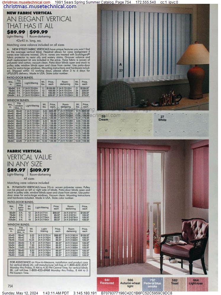 1991 Sears Spring Summer Catalog, Page 754