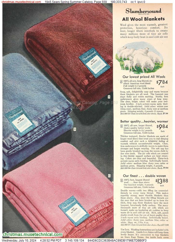 1945 Sears Spring Summer Catalog, Page 559