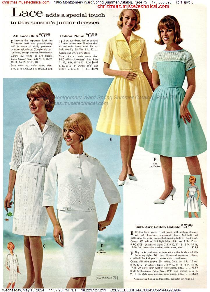 1965 Montgomery Ward Spring Summer Catalog, Page 75