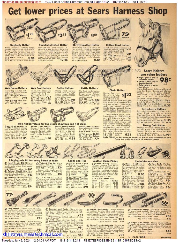 1942 Sears Spring Summer Catalog, Page 1102