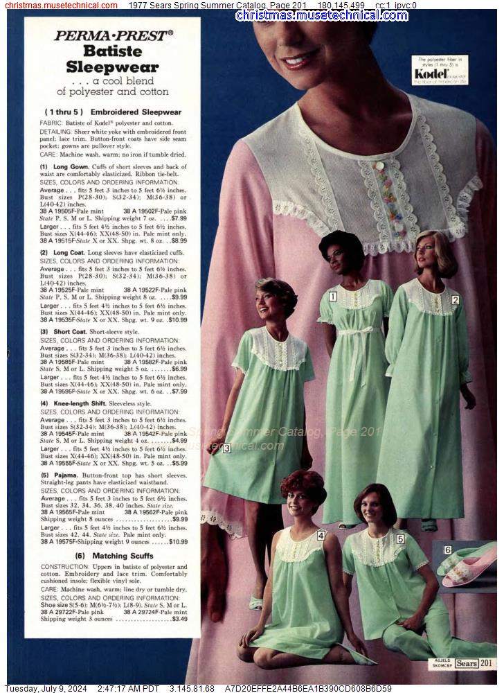 1977 Sears Spring Summer Catalog, Page 201