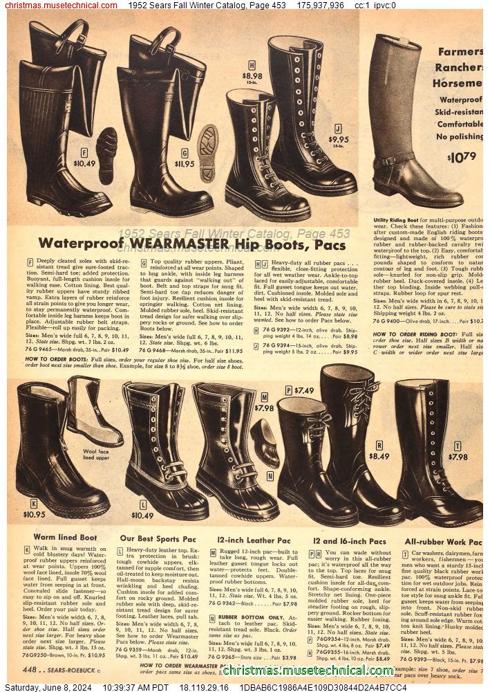 1952 Sears Fall Winter Catalog, Page 453