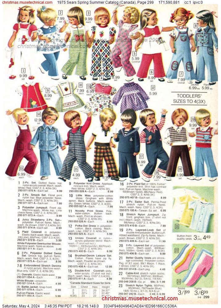 1975 Sears Spring Summer Catalog (Canada), Page 299