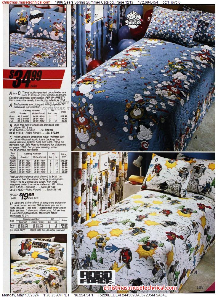 1986 Sears Spring Summer Catalog, Page 1213