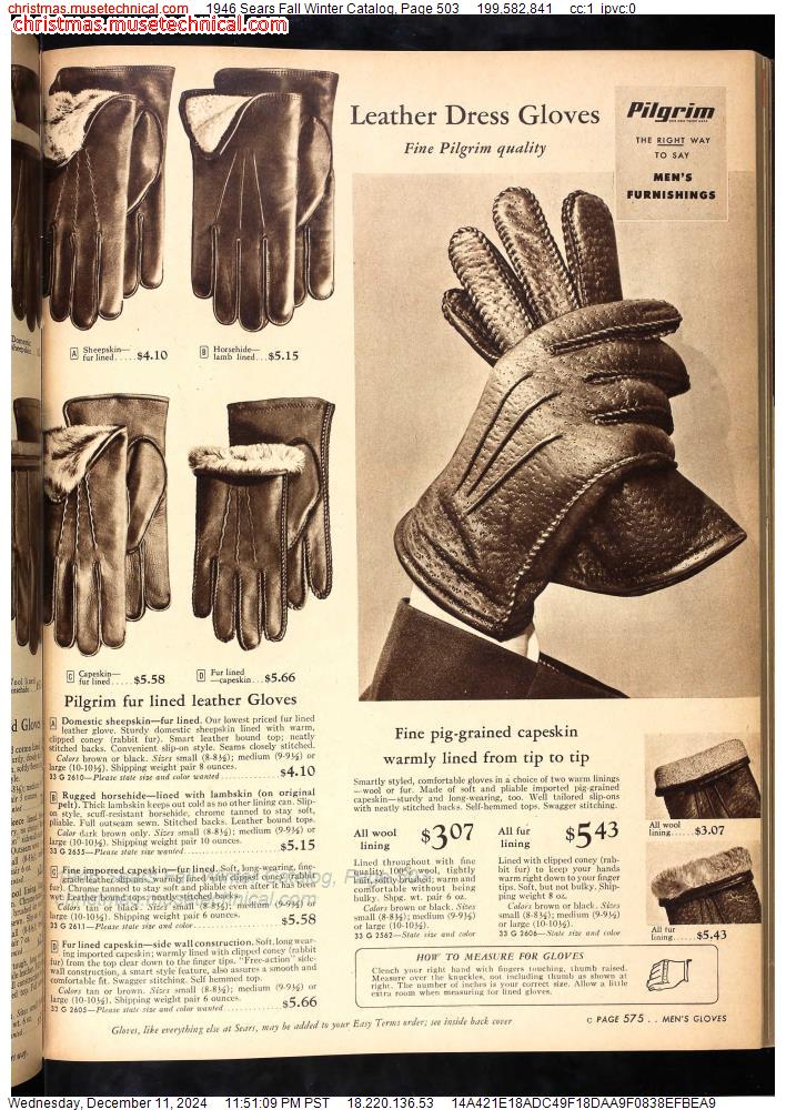 1946 Sears Fall Winter Catalog, Page 503