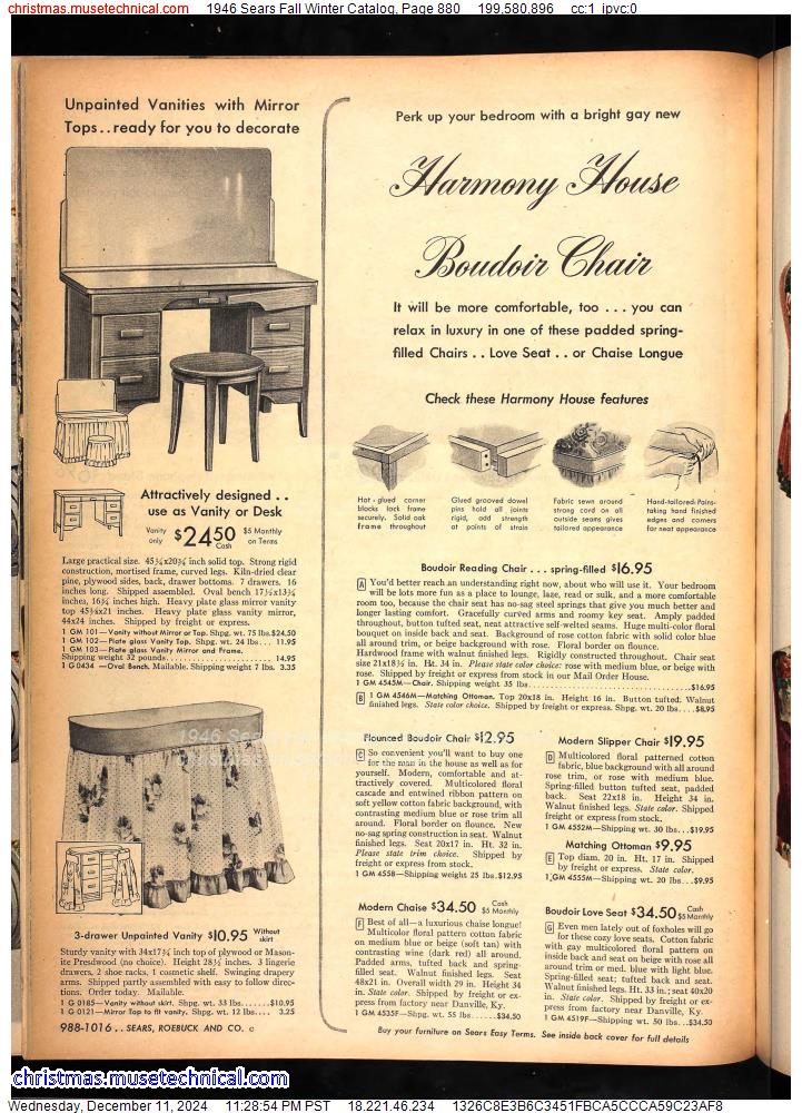 1946 Sears Fall Winter Catalog, Page 880