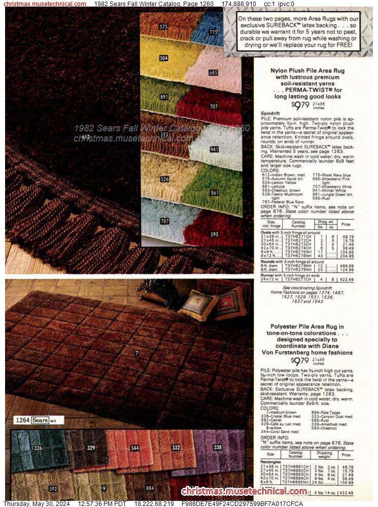 1982 Sears Fall Winter Catalog, Page 1260
