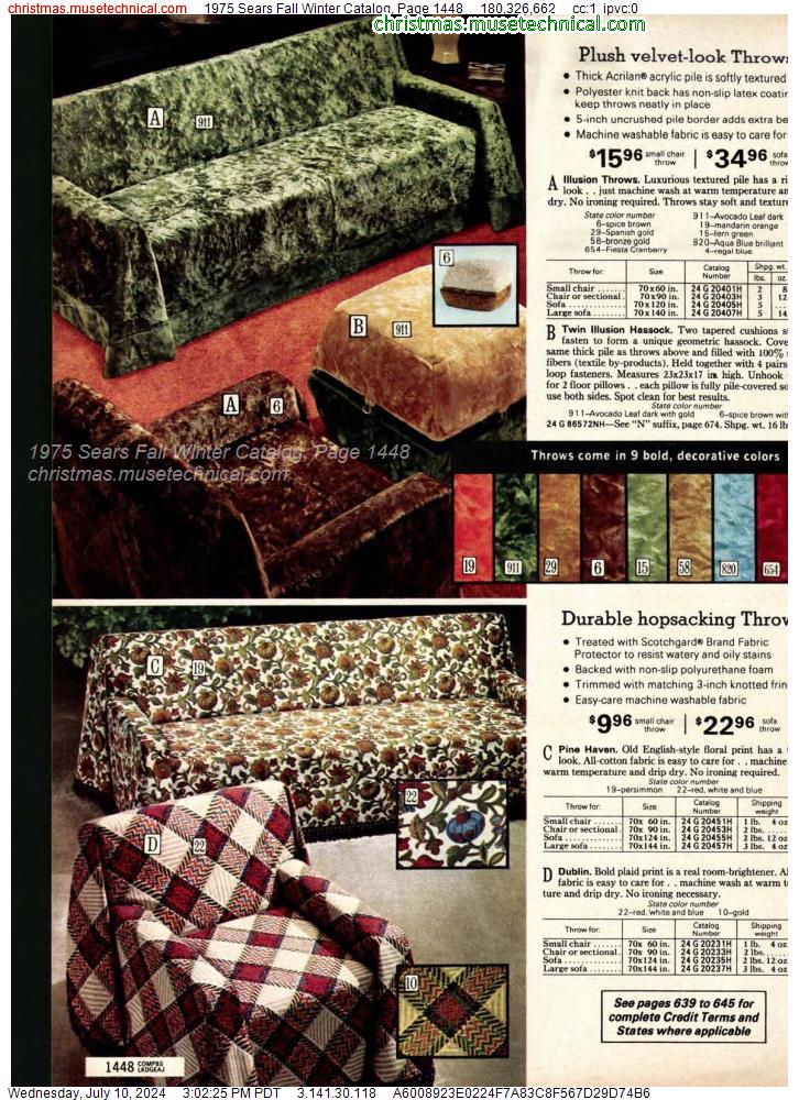 1975 Sears Fall Winter Catalog, Page 1448