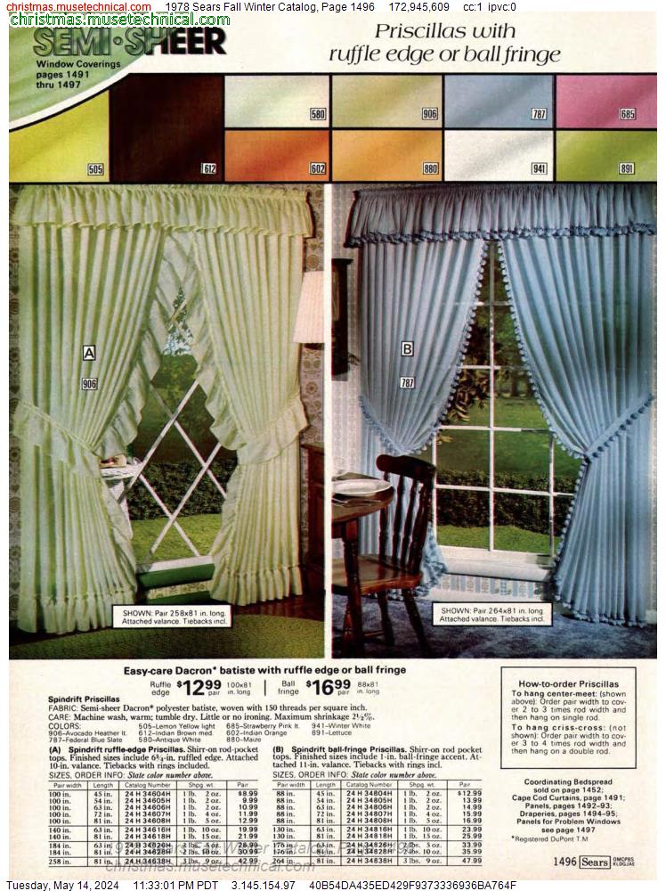 1978 Sears Fall Winter Catalog, Page 1496