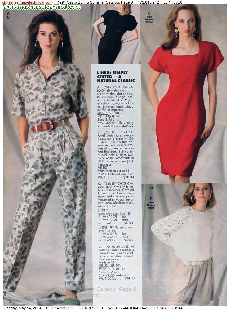 1991 Sears Spring Summer Catalog, Page 8