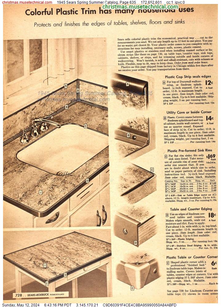 1945 Sears Spring Summer Catalog, Page 635