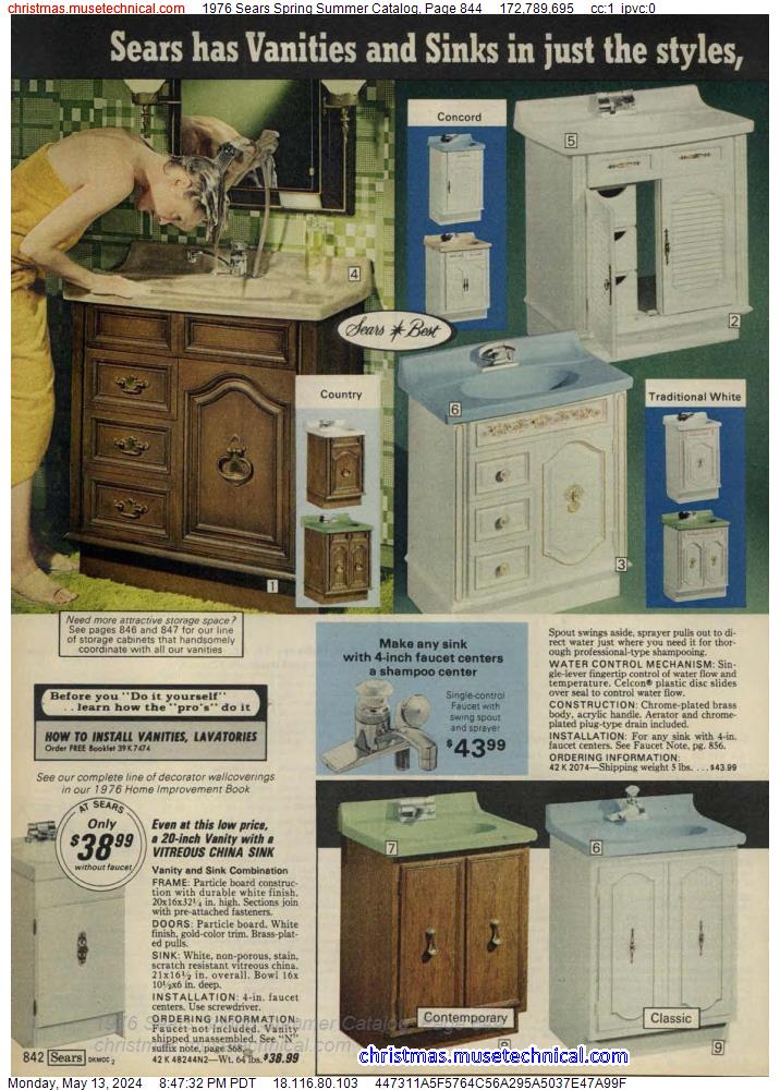 1976 Sears Spring Summer Catalog, Page 844